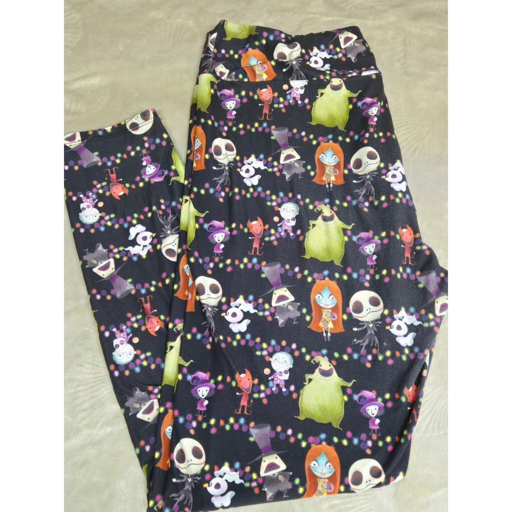 Nightmare Before Christmas Leggings Curvy TC Jack Sally Oogie Boogie